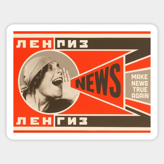 Soviet Propaganda Tee - Make News True Again Sticker by Art2Wear